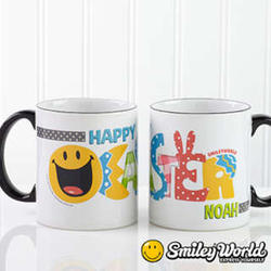 Personalized Smiley Face Easter Coffee Mug