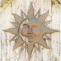 Mysterious Sun Face Metal Wall Art