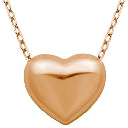 Polished Heart Pendant in 18 Karat Rose Gold