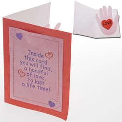 Handprint Heart Valentine Card Craft Kits