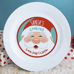 Personalized Cookies for Santa Plate