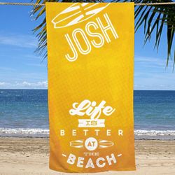 Personalized Summer Quotes Beach Towel