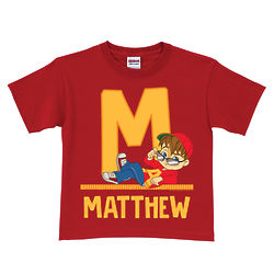 Personalized Alvin and the Chipmunks T-Shirt in Red