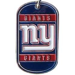 Personalized New York Giants Dog Tag Necklace