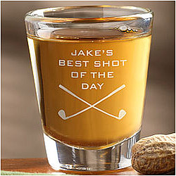 Best Shot Of The Day Personalized Golf Shot Glass
