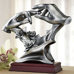 With This Ring Silvertone Statue