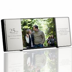 Personalized 25th Anniversary Silver Picture Frame