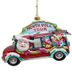 North Pole Tour Bus Ornament