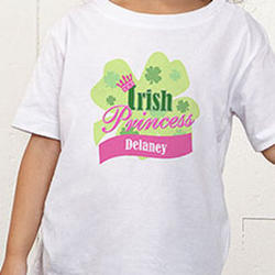Personalized Irish Princess Girl's T-Shirt