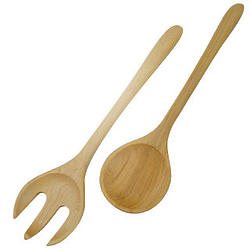 American-Made Wooden Salad Serving Spoons