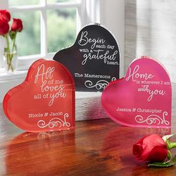 Personalized Loving Quotes Color Heart Plaque