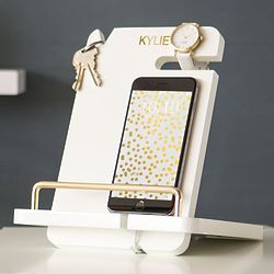 Personalized Gold Embossed Charging Dock