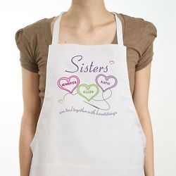 Sisters Heartstrings Personalized Apron