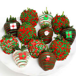 Gourmet Christmas Chocolate Covered Strawberries