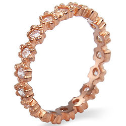Diamond Rose Gold Stackable Ring