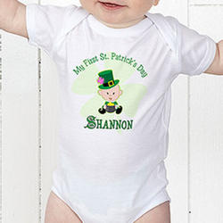 Baby's First St. Patrick's Day Personalized Bodysuit