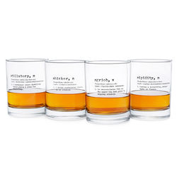 4 Life By Definition Whiskey Glasses