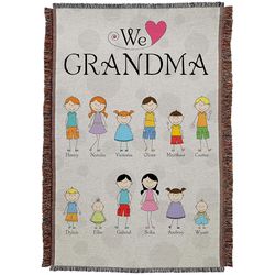 Personalized Tender Hearts Throw Blanket