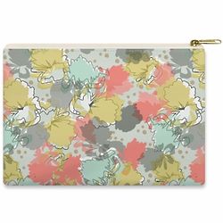 Clairebella Spring Flowers Personalized Small Zipper Pouch