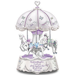 Granddaughter I Wish You Happiness Musical Revolving Carousel
