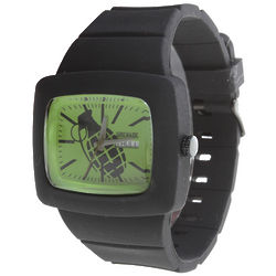 Black and Green Grenade Flare Watch
