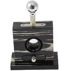 Ebony Wood and Stainless Steel Table Top Guillotine Cigar Cutter