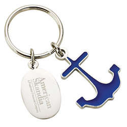 Personalized Sail Boat Anchor Keychain