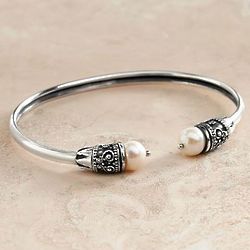 Hellenistic Pearl Cuff Bracelet