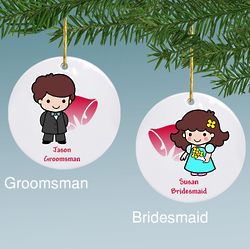 Groomsmen's or Bridesmaid's Personalized Character Ornament