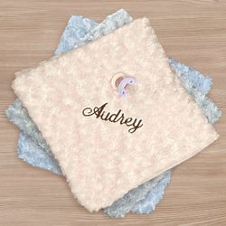 Personalized Curly Plush Baby Blanket