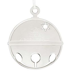 Engravable Christmas Bell Metal Ornament