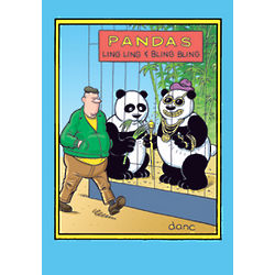 Bling Bling Panda Birthday Card
