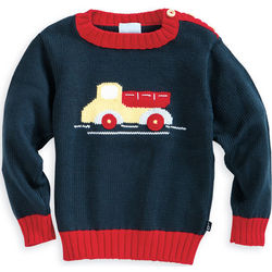 Boy's Intarsia Pick-Up Truck Sweater