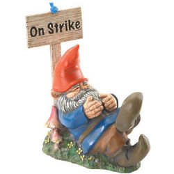 Garden Gnome On Strike