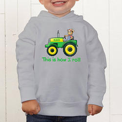 Tractor Love Personalized Toddler Hooded Sweatshirt