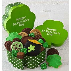 St. Patrick's Day Cookies in Shamrock Gift Box