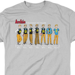 Archie Comics Archie's Look Timeline T-Shirt