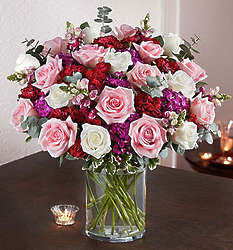 Victorian Romance Large Pink and White Bouquet