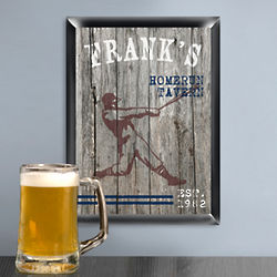 Personalized Traditional Homerun Man Cave Pub Sign