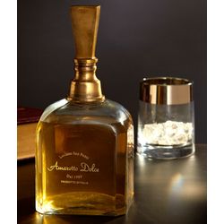 Saronno Whiskey Decanter with Brass Stopper