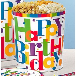 Big Happy Birthday Popcorn Tin