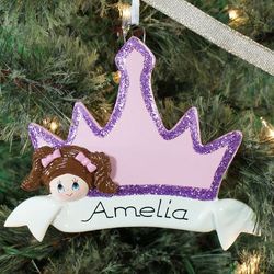 Personalized Princess Crown Ornament