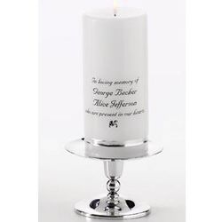 Memorial Personalized Candle with Stand