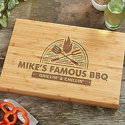 The Grill 14x18 Personalized Bamboo Cutting Board