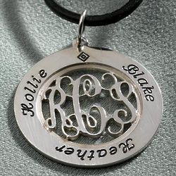 Personalized Mother's Sterling Silver Pendant