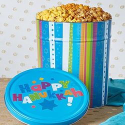 Happy Hanukkah 3-Flavor Popcorn Tin