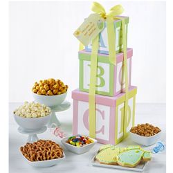 3-Tier Baby Blocks Snacks and Sweets Gift Tower