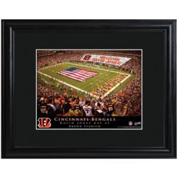 Cincinnati Bengals Personalized Stadium Print with Matted Frame