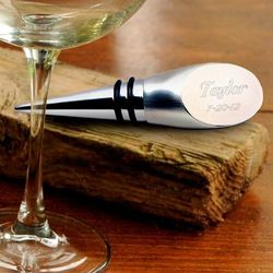 Groomsman or Bridesmaid's Personalized Wine Bottle Stopper