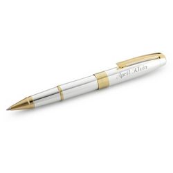 Personalized Silver and Gold Rollerball Pen